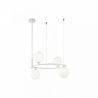 Lustra design modern cu 4 surse de lumina Ring alba