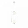 Lustra / Pendul design modern cu 2 surse de lumina Ring alb