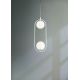 Pendule, Lustre suspendate - Lustra / Pendul design modern cu 2 surse de lumina Ring alb