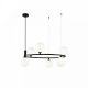 Pendule, Lustre suspendate - Lustra design modern cu 6 surse de lumina Ring neagra