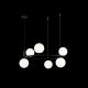 Pendule, Lustre suspendate - Lustra design modern cu 6 surse de lumina Ring neagra
