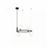 Lustra design modern cu 4 surse de lumina Ring neagra
