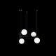 Pendule, Lustre suspendate - Lustra design modern cu 4 surse de lumina Ring neagra
