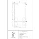 Pendule, Lustre suspendate - Lustra design modern cu 4 surse de lumina Ring neagra