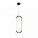 Lustra / Pendul design modern cu 2 surse de lumina Ring negru