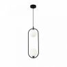 Lustra / Pendul design modern cu 2 surse de lumina Ring negru