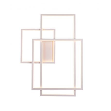 Aplice, corpuri de iluminat pentru pereti - Aplica LED XXL perete / tavan design modern GEOMETRIC alba