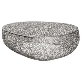 Masuta cu aspect deosebit Leaf 122cm, argintiu