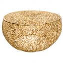 Masuta cu aspect deosebit Leaf 80cm, auriu