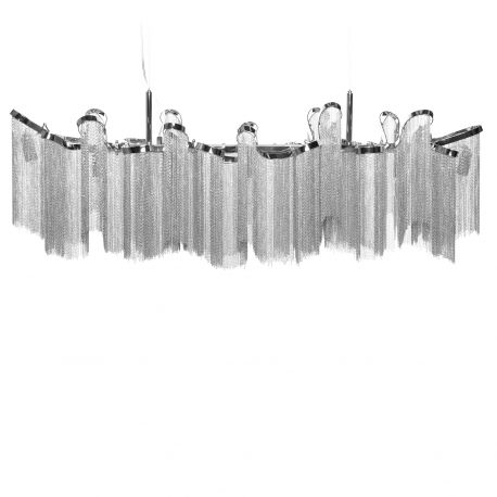 Candelabre, Lustre - Lustra design extravangant Elegance 118cm, argintiu