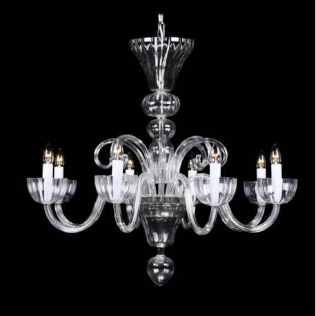 Lustre Cristal Bohemia - Lustra 8 brate eleganta design LUX, L11 901/08/0, F short