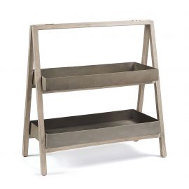 Mobilier terasa - Raft IN& OUT din lemn si ciment STAHL Shelf 97