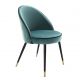 Seturi scaune, HoReCa - Set de 2 scaune Cooper, catifea turcoaz