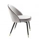 Seturi scaune, HoReCa - Set de 2 scaune Cooper, catifea gri deschis