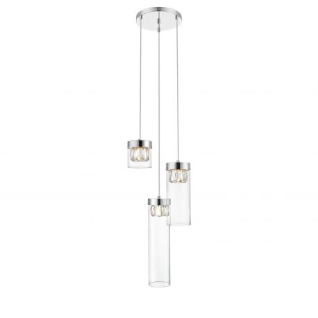 Pendule, Lustre suspendate - Lustra suspendata design modern 31cm GEM 3 crom