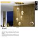 Pendule, Lustre suspendate - Lustra LED dimabila cu 5 pendule ROCIO, auriu