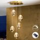 Pendule, Lustre suspendate - Lustra LED dimabila cu telecomanda ROCIO 5L, auriu