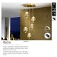 Pendule, Lustre suspendate - Lustra LED dimabila cu telecomanda ROCIO 5L, auriu