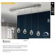 Pendule, Lustre suspendate - LUSTRA LED dimabila cu 5 pendule Rocio, crom SV-783618