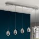 Pendule, Lustre suspendate - Lustra LED dimabila cu telecomanda ROCIO, crom