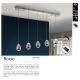 Pendule, Lustre suspendate - Lustra LED dimabila cu telecomanda ROCIO, crom
