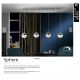 Pendule, Lustre suspendate - Lustra LED dimabila moderna cu 4 pendule Sphere crom