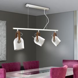 Pendule, Lustre suspendate - Lustra deosebita design vintage Adame 3 alb/argintiu