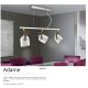 Pendule, Lustre suspendate - Lustra deosebita design vintage Adame 3 alb/argintiu
