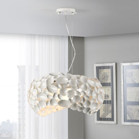 Candelabre, Lustre - Lustra moderna design elegant 47cm Narisa alba