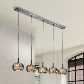 Pendule, Lustre suspendate - Lustra LED dimabila cu telecomanda ARIAN 5L