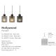 Pendule, Lustre suspendate - Pendul design modern Hollywood, sticla fumurie