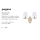Aplice, corpuri de iluminat pentru pereti - Aplica PEGASO AP2 alama