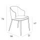 Scaune - Scaun tapitat design italian Mink