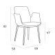 Scaune - Scaun tapitat design italian ARMONY