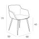 Scaune - Scaun tapitat design italian Tomika