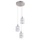 Pendule, Lustre suspendate - Lustra moderna cu 3 pendule WOLLI nichel/transparent