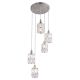 Pendule, Lustre suspendate - Lustra moderna cu 5 pendule WOLLI nichel/transparent
