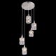 Pendule, Lustre suspendate - Lustra moderna cu 5 pendule WOLLI nichel/transparent