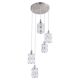 Pendule, Lustre suspendate - Lustra moderna cu 5 pendule WOLLI nichel/transparent