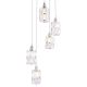 Pendule, Lustre suspendate - Lustra moderna cu 5 pendule WOLLI nichel/transparent