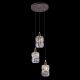 Pendule, Lustre suspendate - Lustra moderna cu 3 pendule WOLLI bronz/fumuriu