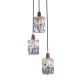 Pendule, Lustre suspendate - Lustra moderna cu 3 pendule WOLLI bronz/fumuriu