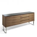 Comoda eleganta design LUX Walnut&Black