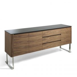 Comode - Comoda eleganta design LUX Walnut&Black