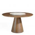 Masa dining cu blat central rotativ Veneer, 135cm