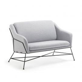 Canapele - Canapea fixa confortabila design modern BRIDA, tesatura gri deschis