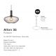 Pendule, Lustre suspendate - Lustra, Pendul design nordic Alton 35, fumuriu