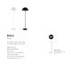 Lampadare - Lampadar scandinav design nordic Ellen negru