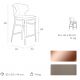 Scaune Bar - Scaun de bar elegant, design LUX Ella