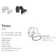Aplice, corpuri de iluminat pentru pereti - Aplica moderna design minimalist Texas, alb